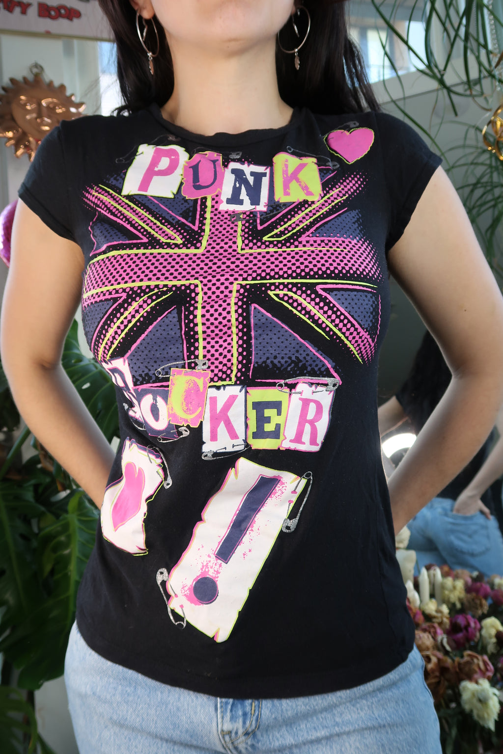 Vintage 2000s Punk Rock Graphic Baby Doll Tee