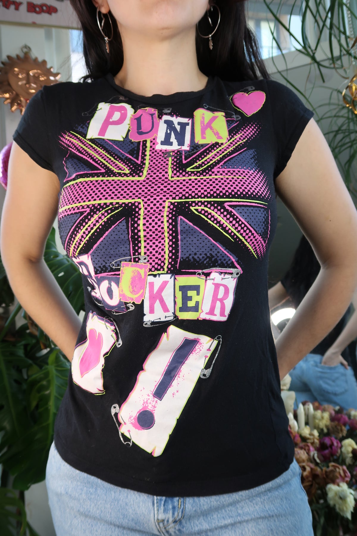 Vintage 2000s Punk Rock Graphic Baby Doll Tee