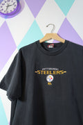Vintage Steelers Embroidered Graphic Tee - Elektra Vintage