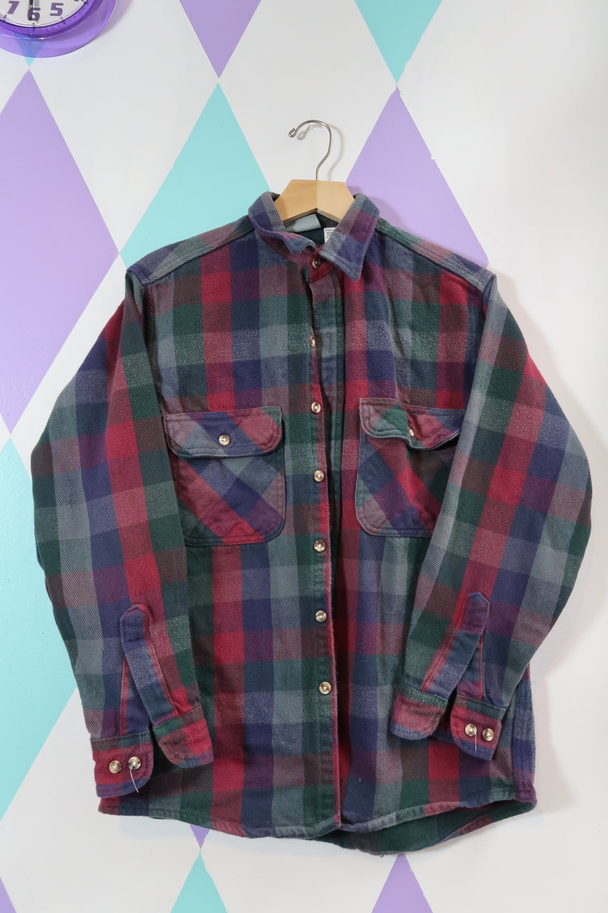 Vintage Plaid Flannel Button Down Shirt by Omari Wilderness