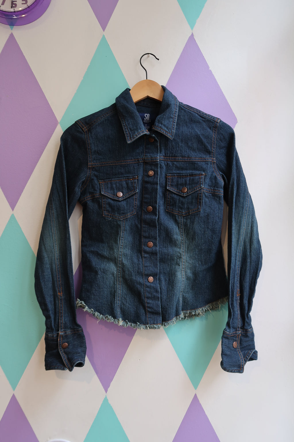 Vintage 2000s Dark Wash Denim Shacket