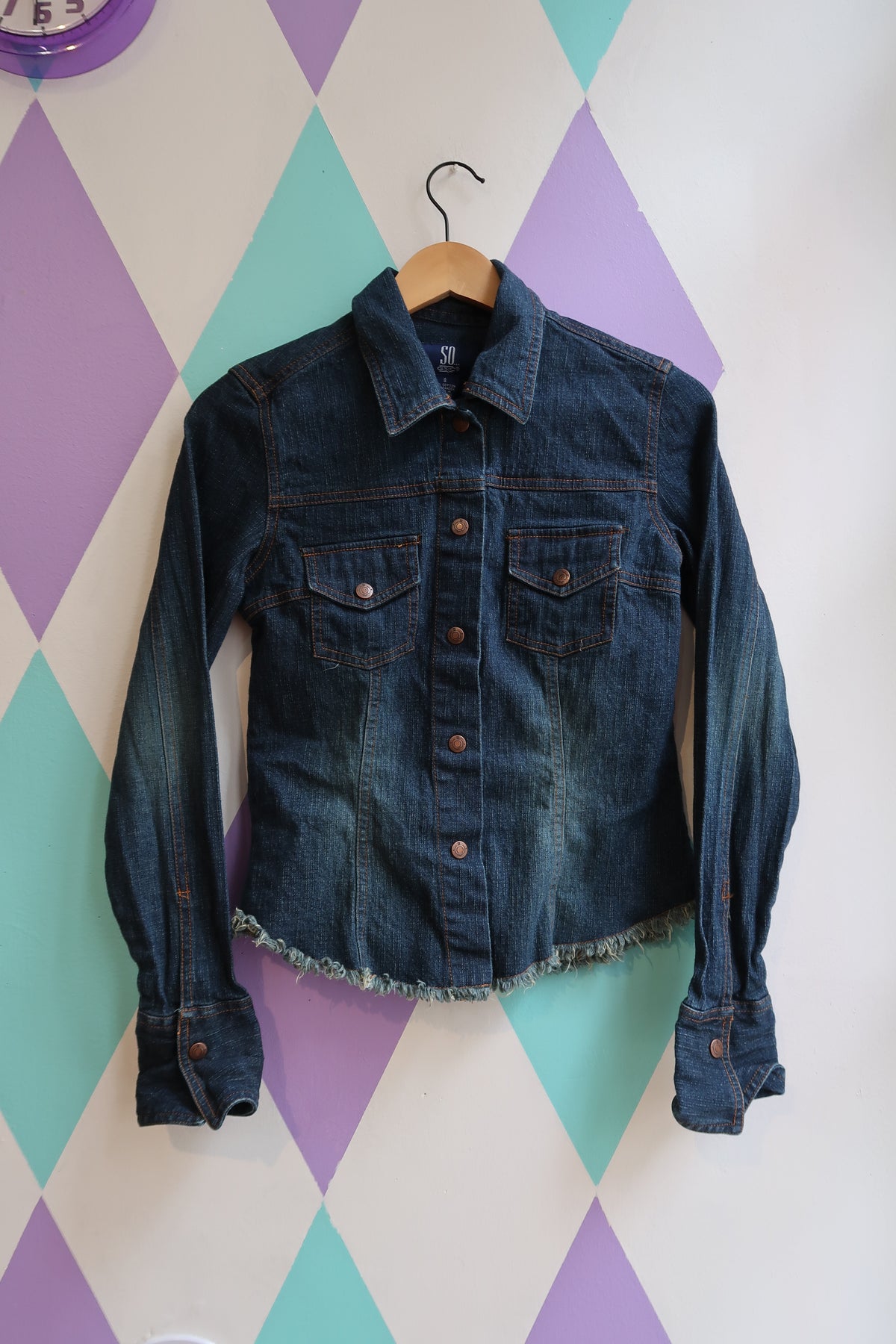 Vintage 2000s Dark Wash Denim Shacket