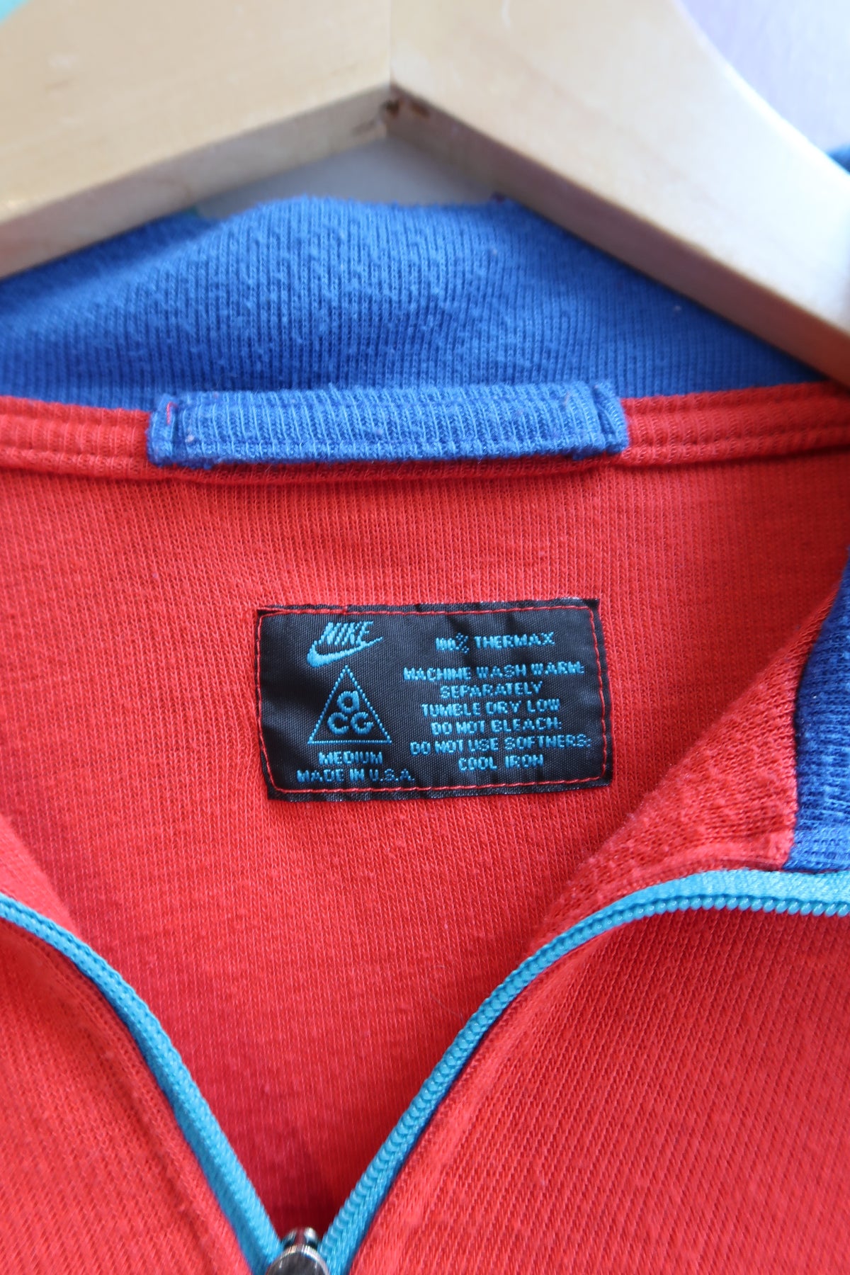 Vintage Nike ACG 90s Red Half-Zip Pullover – 100% Thermax