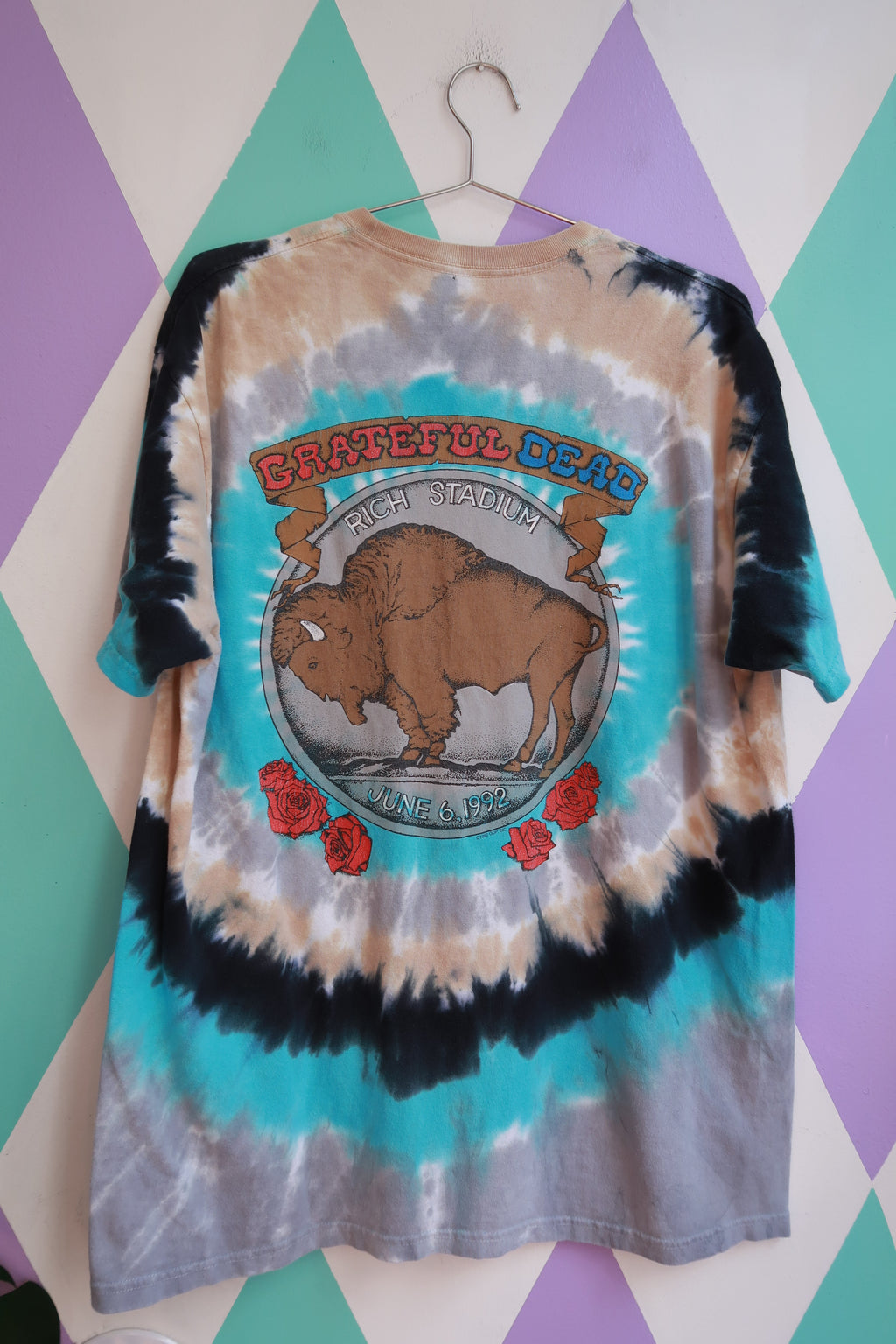 Liquid Blue Grateful Dead Buffalo 1992 Tie Dye Graphic T-Shirt