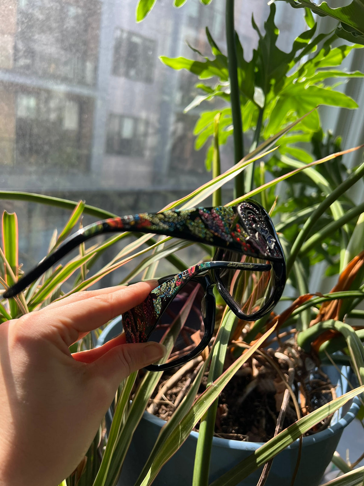 2000s Vintage Ed Hardy Diamonte Sunglasses - Elektra Vintage