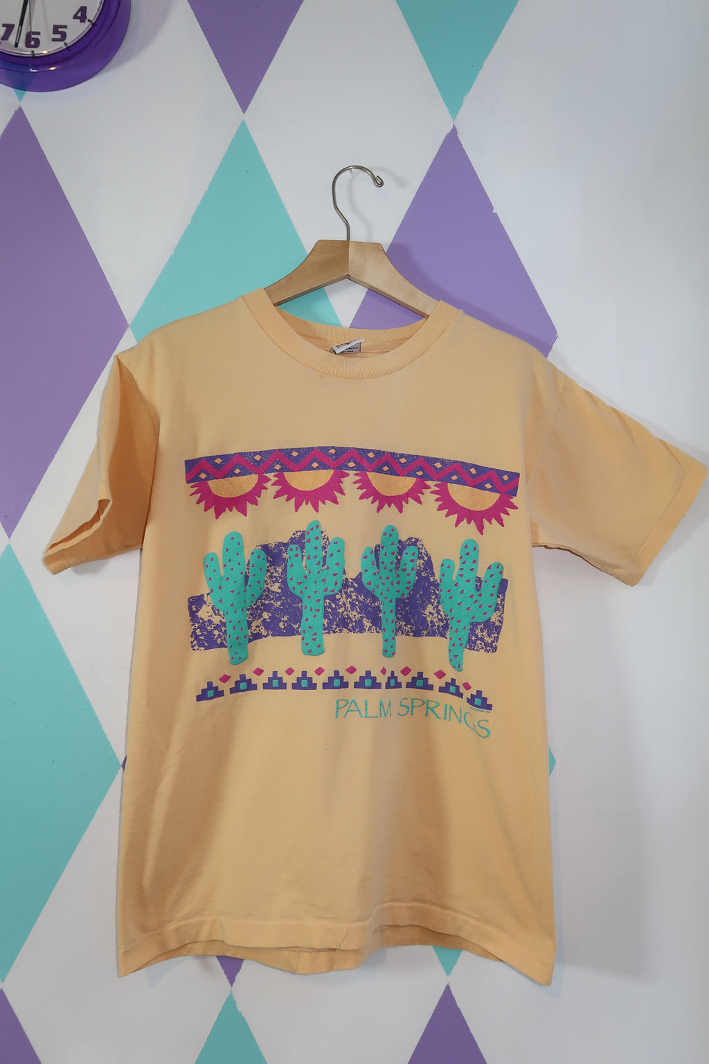 Vintage 90s Palm Springs Cactus Graphic Tee - Elektra Vintage