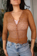 Load image into Gallery viewer, Vintage Beaded Mesh Button Up Top
