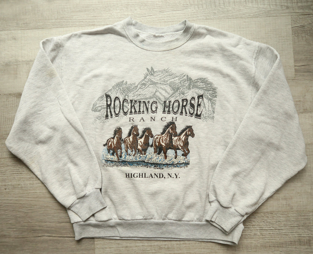 Vintage Rocking Horse Ranch Graphic Crewneck - Elektra Vintage