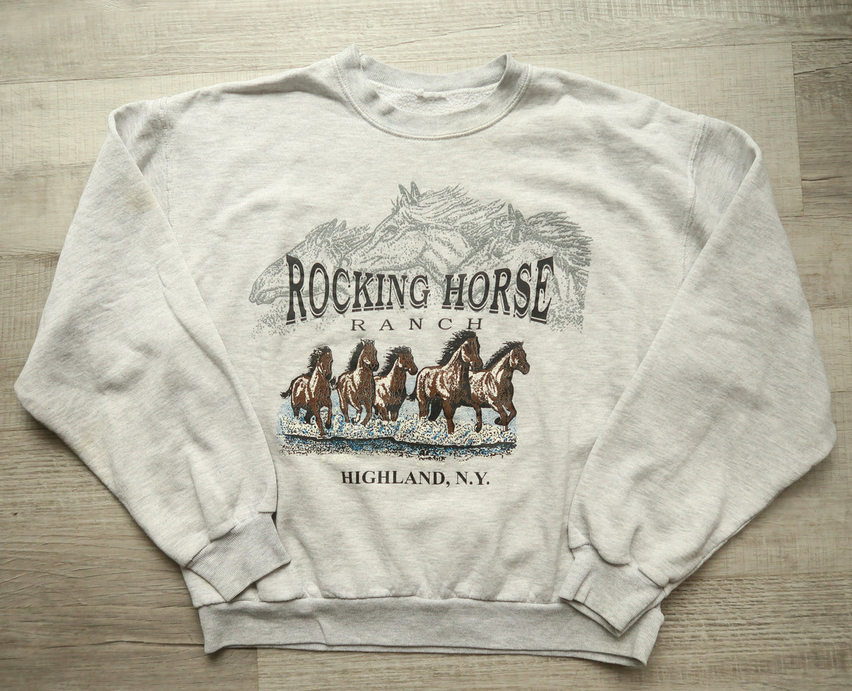 Vintage Rocking Horse Ranch Graphic Crewneck - Elektra Vintage