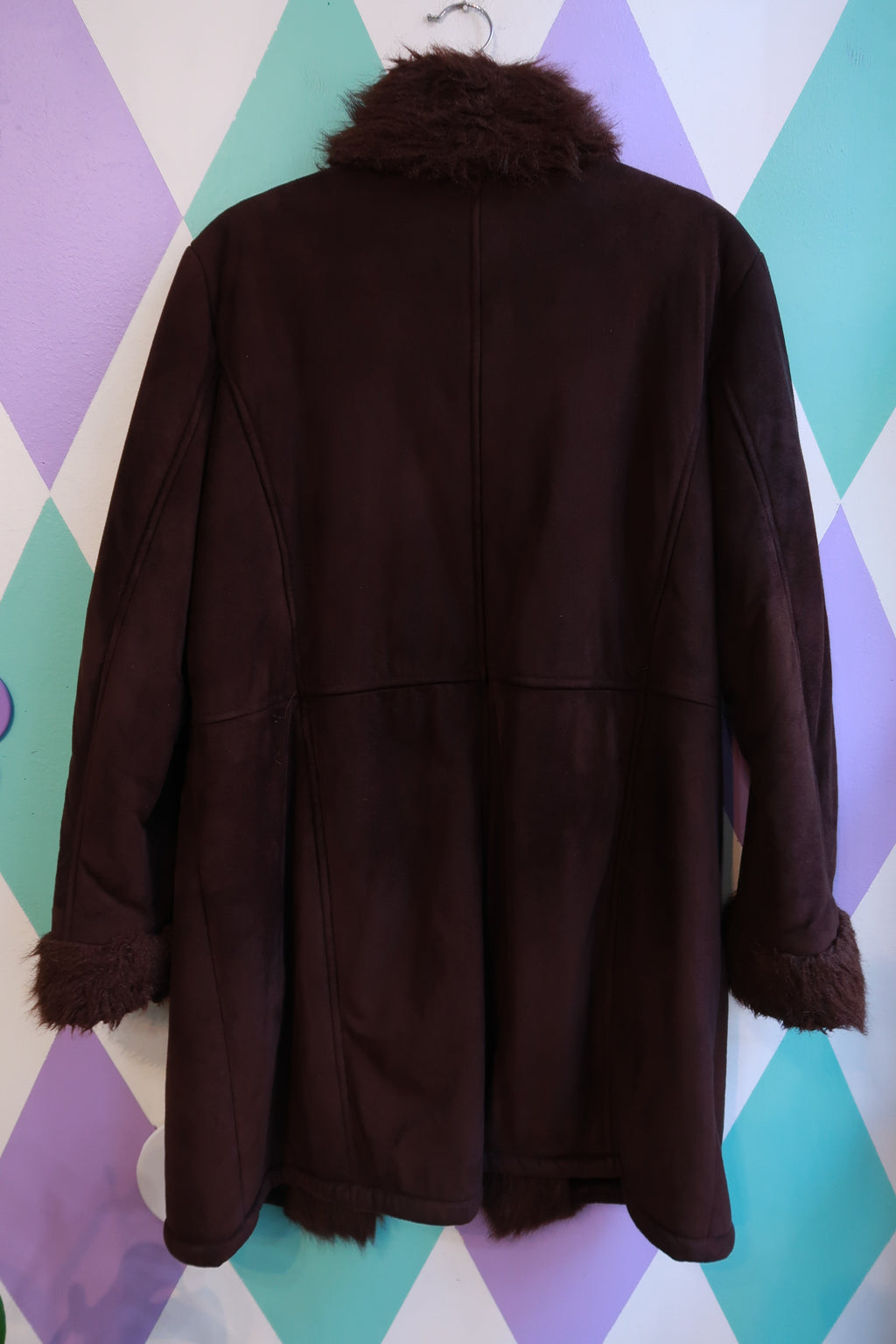 Vintage 2000s Brown Faux Fur Penny Lane Jacket
