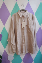 Load image into Gallery viewer, NWT Vintage 90s Perry Ellis Beige Button Up Dress Shirt XL
