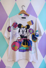 Load image into Gallery viewer, Vintage 90s All-Over Print EPCOT Minnie Mouse Graphic Tee – Disney Park Souvenir T-Shirt
