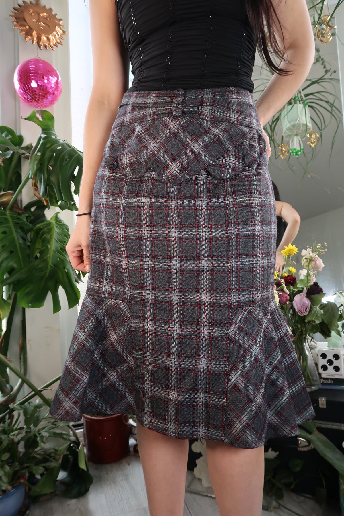 Vintage 2000s Nanette Lepore Plaid Skirt