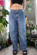 Vintage American Eagle Baggy Denim Jeans – Y2K Low-Rise Denim