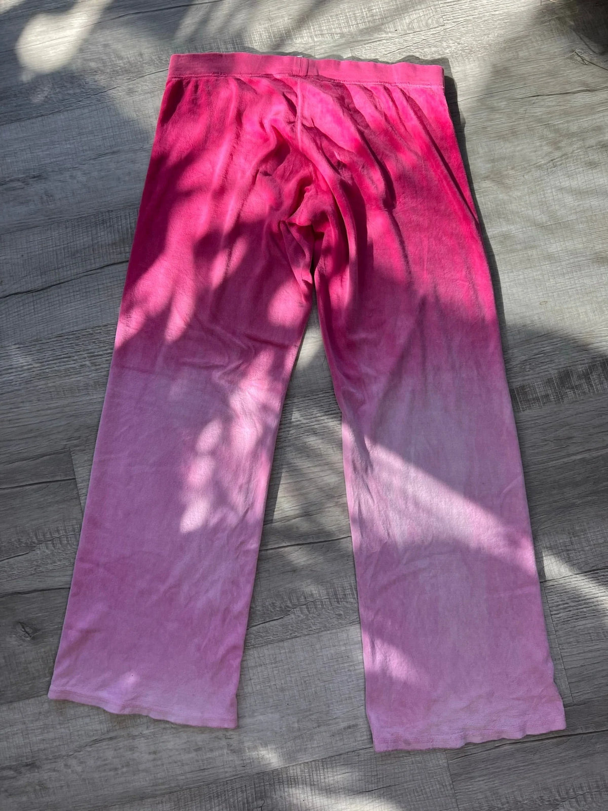 Vintage Juicy Couture Pink Ombré Velour Drawstring Pants