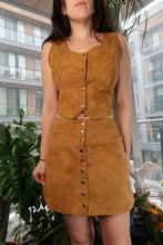 Load image into Gallery viewer, Vintage Suede Vest and Skirt Set
