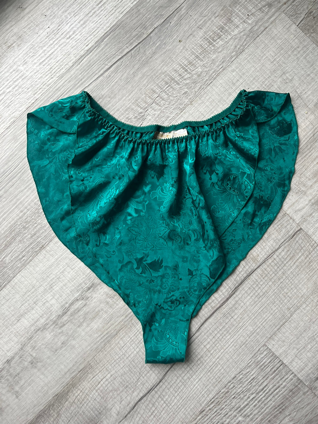 Vintage Gold Label Victoria's Secret Green Satin Shorts