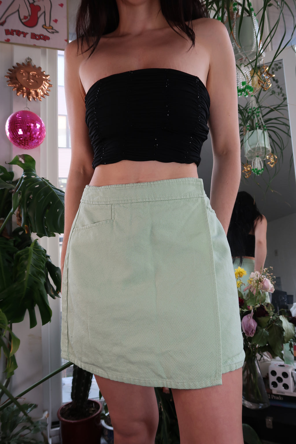 Vintage 2000s Old Navy Light Green Golf Skirt