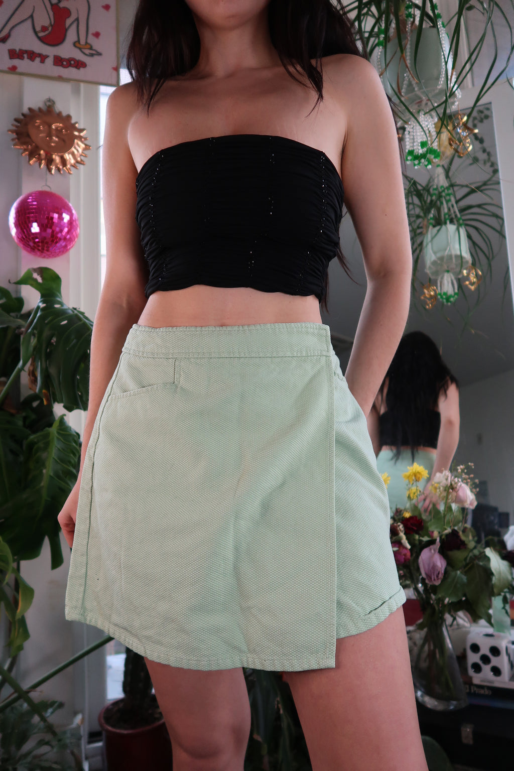 Vintage 2000s Old Navy Light Green Golf Skirt