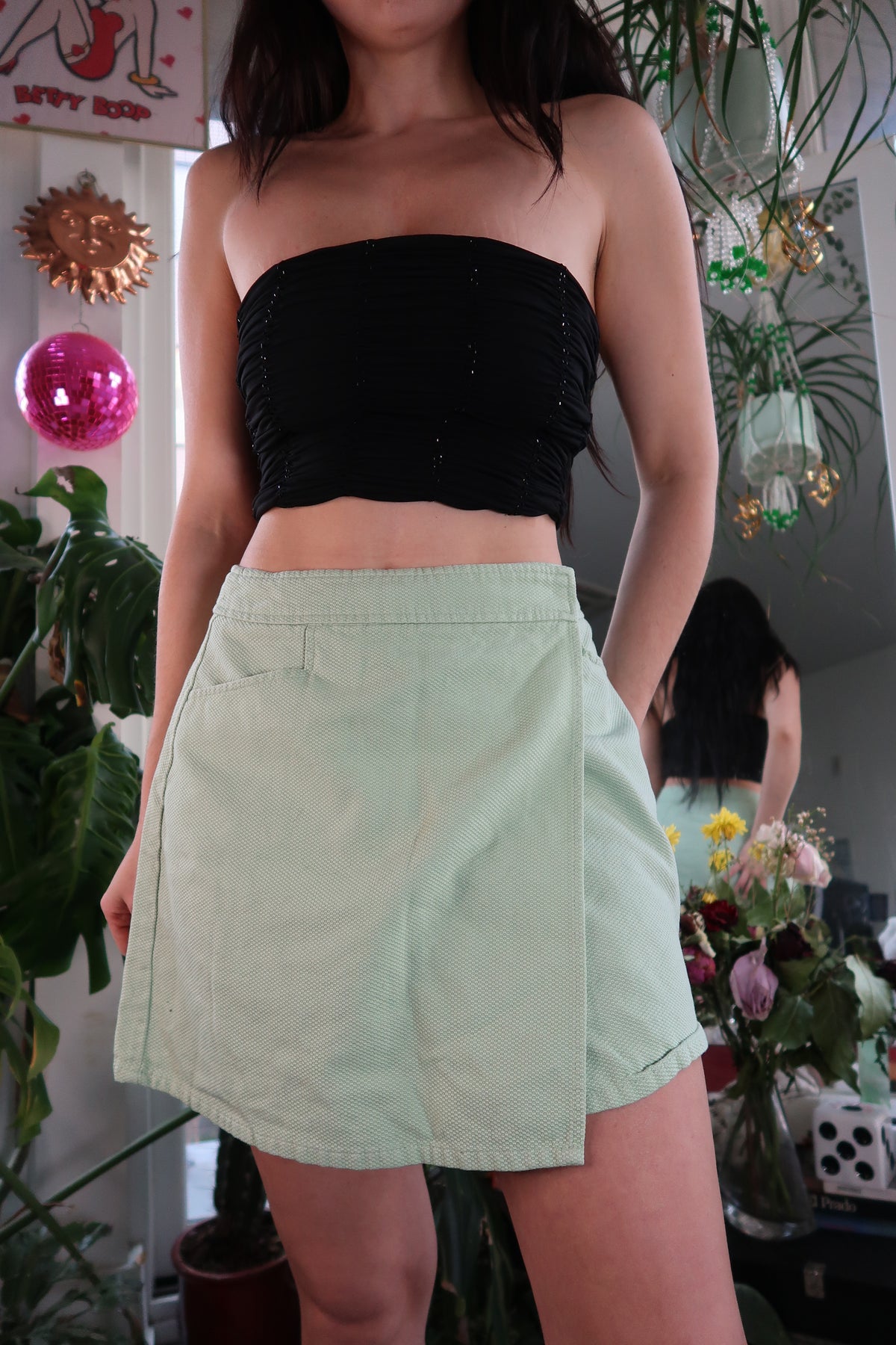 Vintage 2000s Old Navy Light Green Golf Skirt