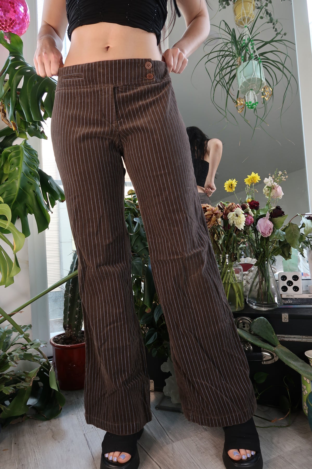 Vintage 2000’s Brown Corduroy Pinstripe Pants