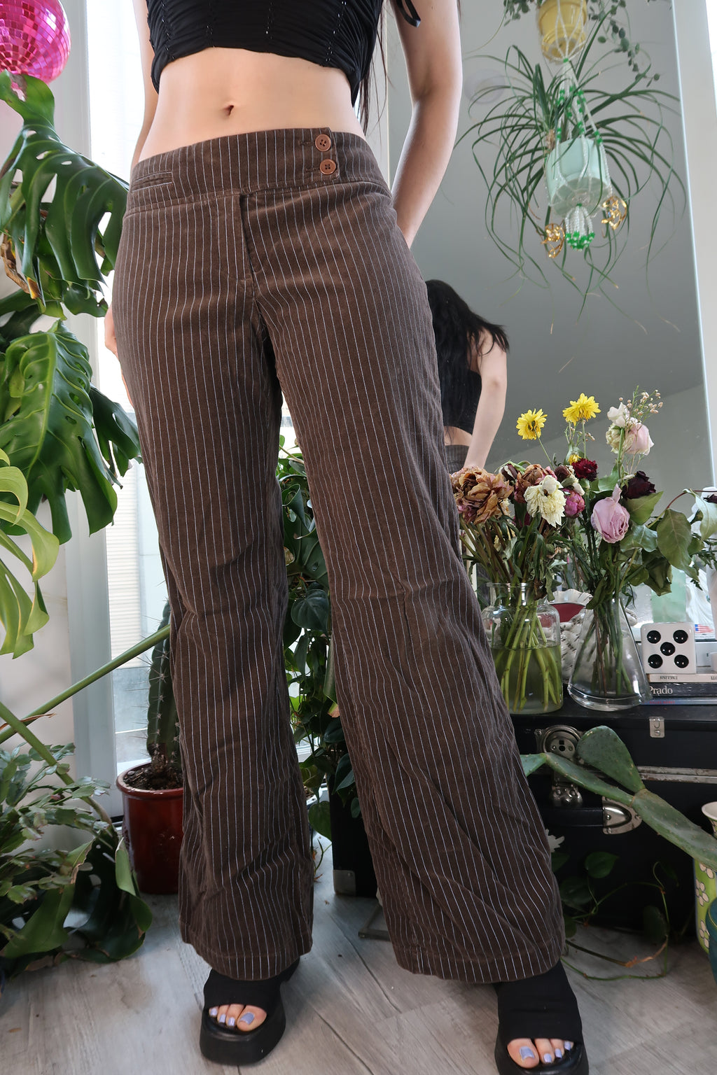 Vintage 2000’s Brown Corduroy Pinstripe Pants