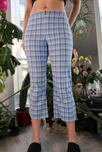 Vintage 2000s Blue Plaid Capri Pants
