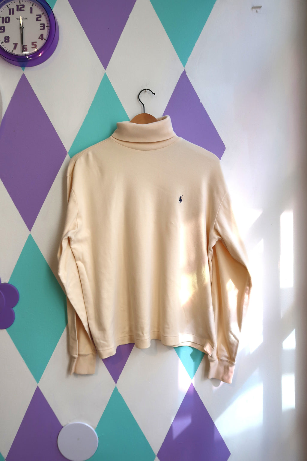Vintage Ralph Lauren Cream Turtle Neck Long Sleeve