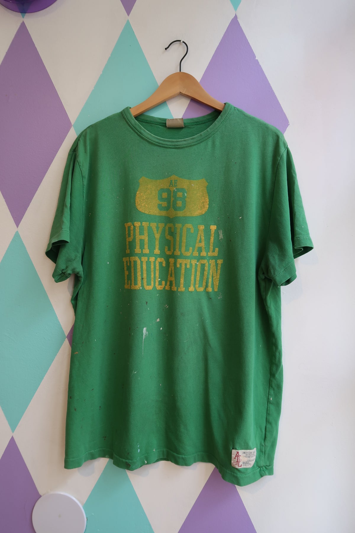 Vintage Green American Eagle Graphic Tee