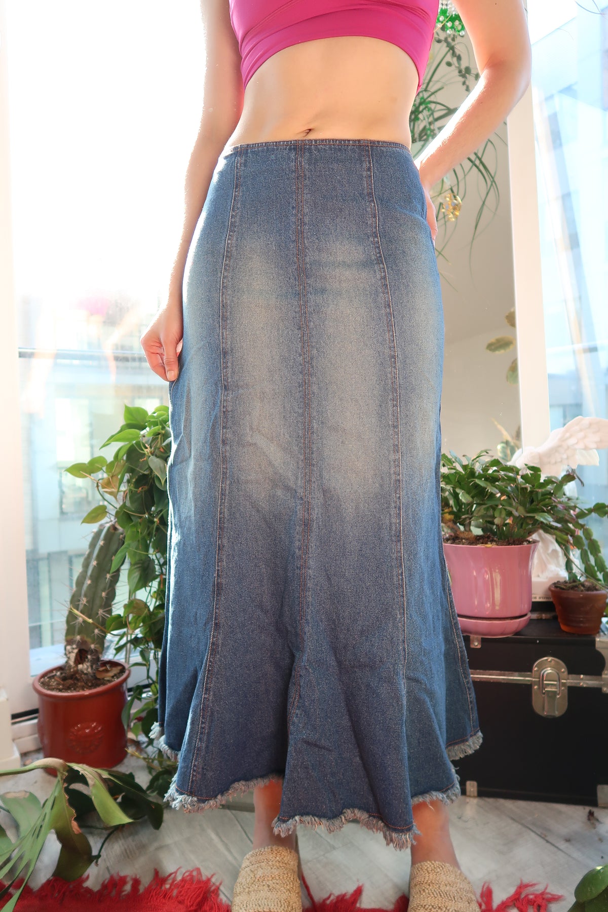 Vintage 2000s Denim Maxi Skirt