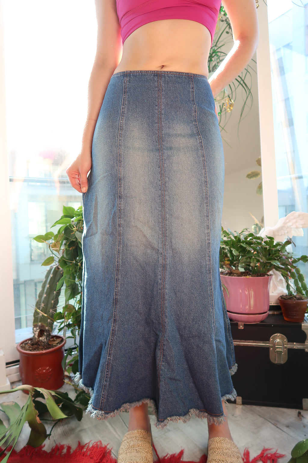 Vintage 2000s Denim Maxi Skirt