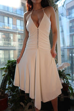 Load image into Gallery viewer, Vintage 2000s Charlotte Russe White Rhinestone Midi Dress
