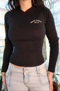 Vintage 2000s DKNY Jeans Black Knit Sweater