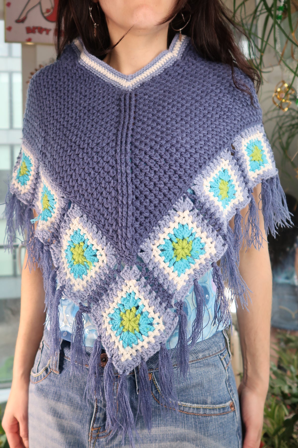 Vintage 2000s Crochet Poncho