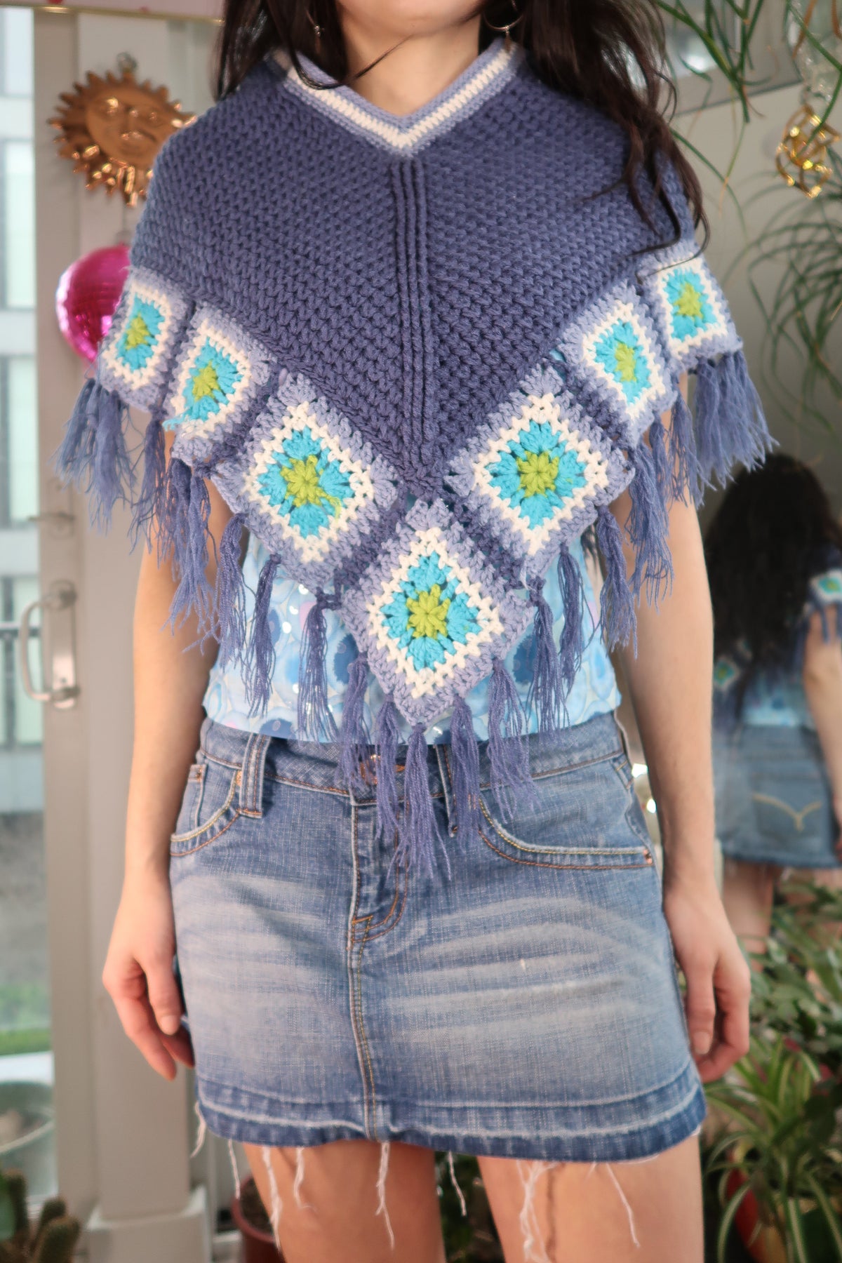 Vintage 2000s Crochet Poncho