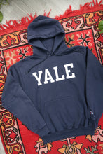 Load image into Gallery viewer, Navy Yale Hoodie
