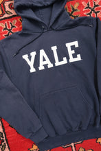 Load image into Gallery viewer, Navy Yale Hoodie
