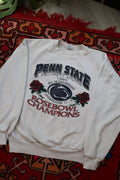 Vintage 1990s Penn State Rose Bowl Champions crewneck sweater by Elektra Vintage, featuring classic team logo and retro design.