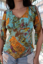 Load image into Gallery viewer, Vintage 2000s Boho Pattern Fairy Top

