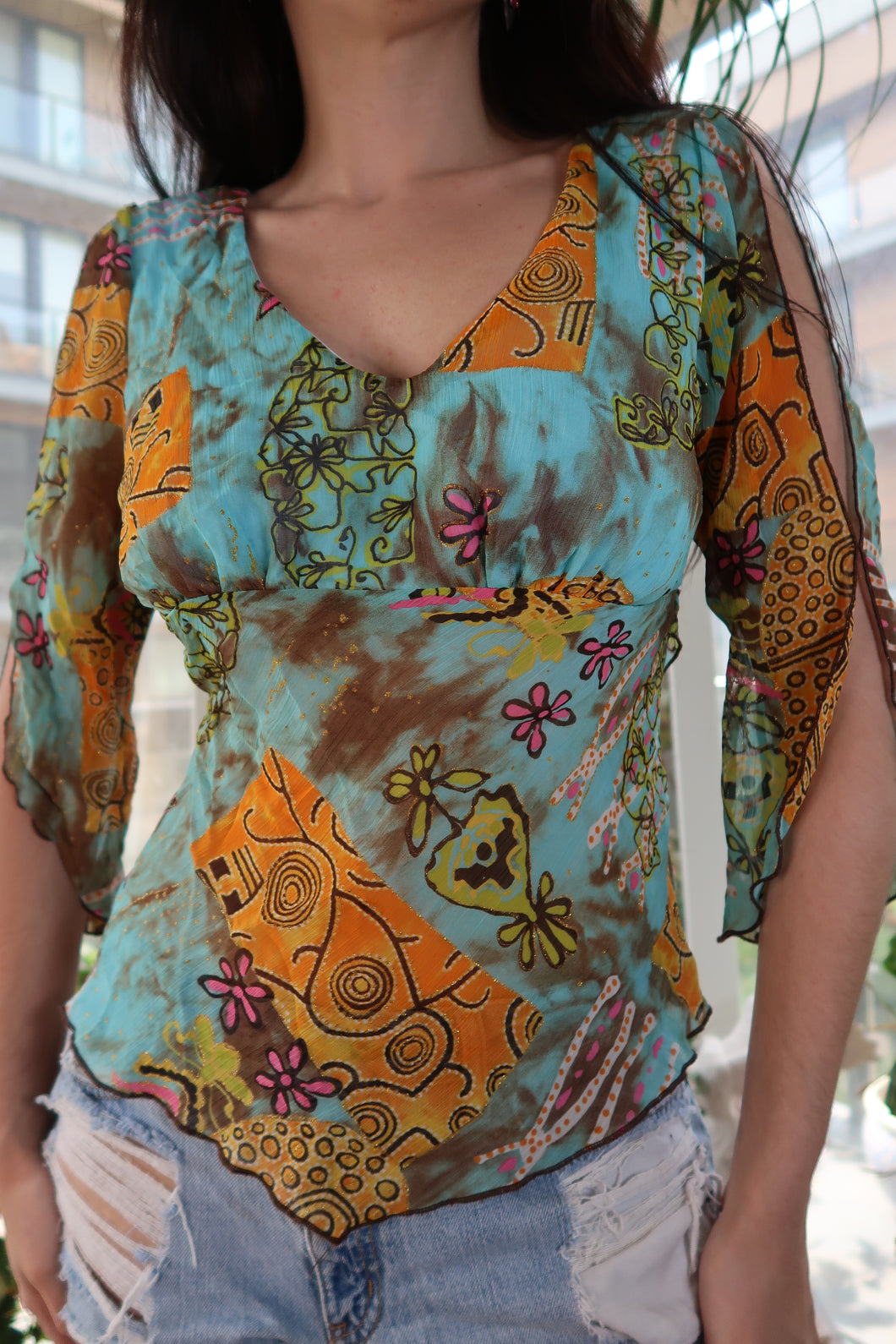 Vintage 2000s Boho Pattern Fairy Top