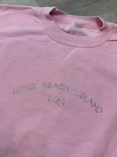Load image into Gallery viewer, Vintage Pink Long Beach Island Rhinestone Graphic Crewneck
