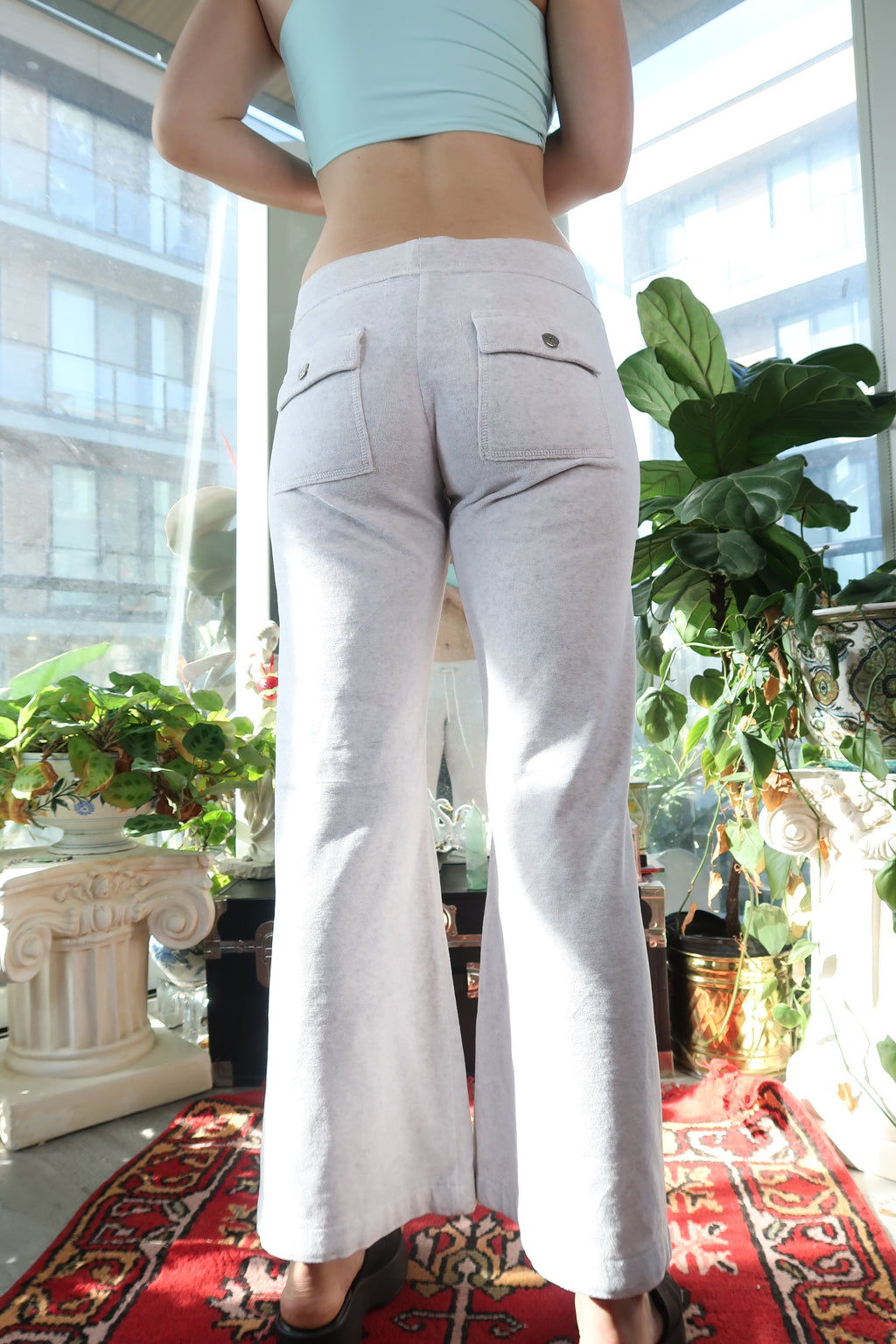 Vintage Y2K Victoria’s Secret PINK Rhinestone Velour Sweatpants - Elektra Vintage