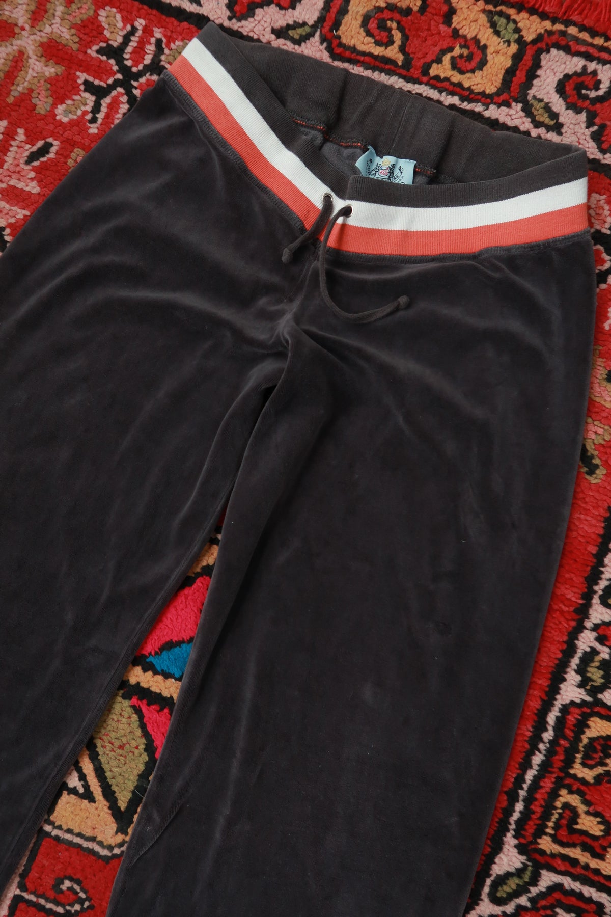 Vintage Y2K Juicy Couture Brown Velour Wide Leg Lounge Pants