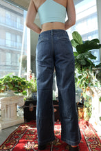 Load image into Gallery viewer, Vintage 90s Nine West Dark-Wash Wide-Leg Jeans with Double Button Waist
