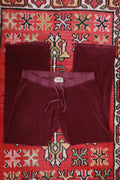 Vintage Y2K Burgundy Juicy Couture Velour Lounge Pants