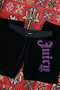 Vintage Y2K Black Juicy Couture Velour Cropped Lounge Pants