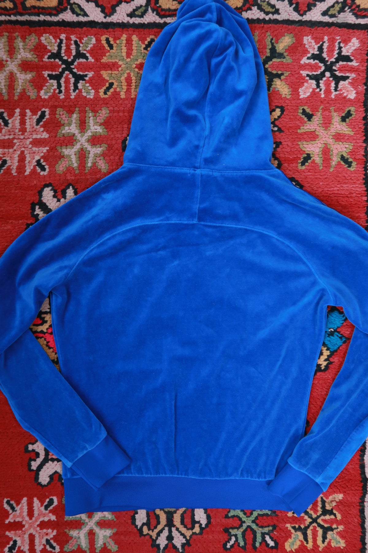 Y2K Cobalt Blue Juicy Couture Velour Zip Up Hoodie