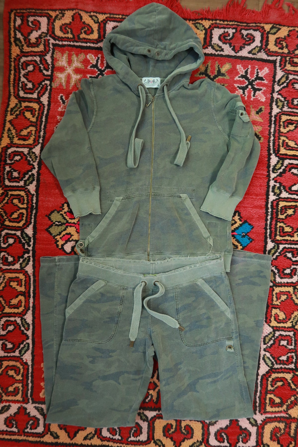 Vintage Y2K Juicy Couture Camo Tracksuit Set