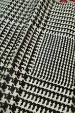 Load image into Gallery viewer, Theory Black &amp; White Pony Hair Houndstooth Mini Skirt
