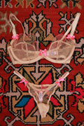 Agent Provocateur Sheer Nude Mesh Bra & Thong Lingerie Set